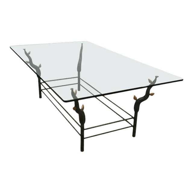 Wrought Iron Coffee Table in the Style of Garouste et Bonetti For Sale