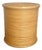 Vintage 1970s Boho-Chic Pencil Reed Rattan Sculptural Drum Side Table For Sale