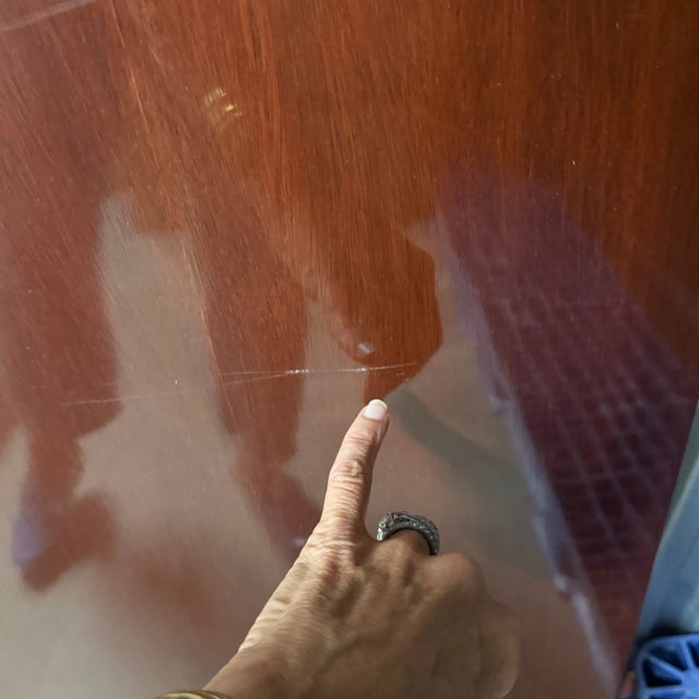 Brown Vintage Double Pedestal Dining Table For Sale - Image 8 of 16