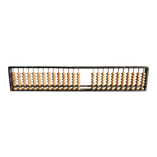 Antique Japanese Soroban Abacus-Wood Counting Frame-Meiji Taisho Office-Library For Sale