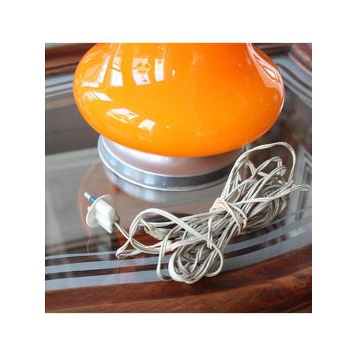 Metal Vintage Orange Table Lamp, 1970s For Sale - Image 7 of 10