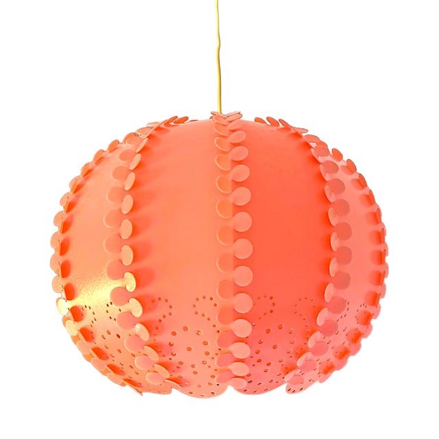 Large Danish Modern Coral Acrylic Modular Hanging Light, Ukraine, 1970s For Sale
