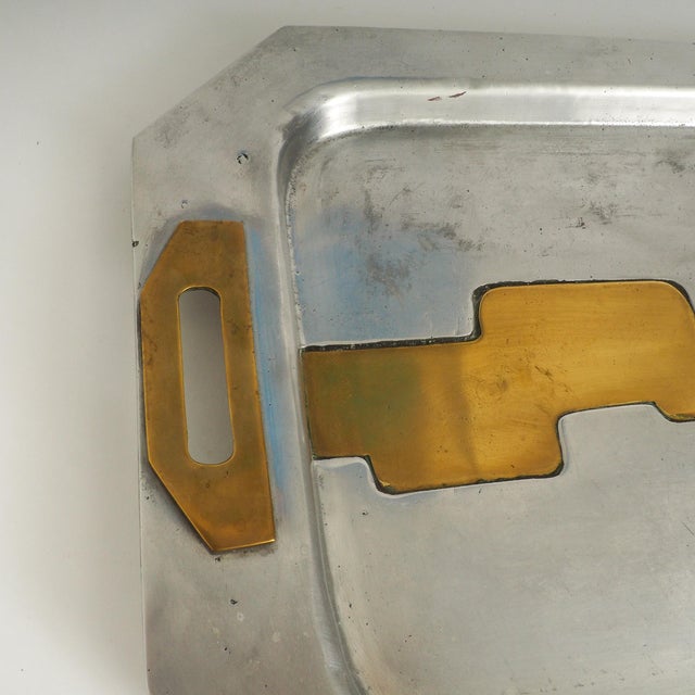 Metal Brutalist Tray by David Marshall for Marshall Studios, 1970s For Sale - Image 7 of 18
