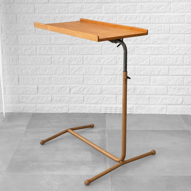 1940s Scandinavian Reading Stand in Birch and Steel, 1940s For Sale - Image 5 of 11