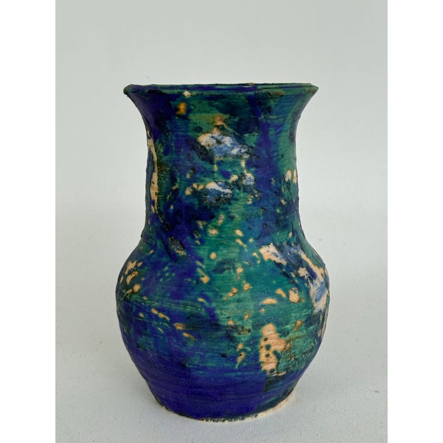 Mid-Century Modern Vintage MCM Studio Pottery Vase For Sale - Image 3 of 7