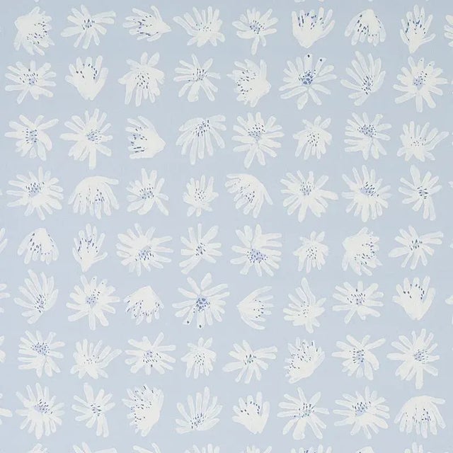 Not Yet Made - Made To Order Schumacher X Caroline Z Hurley Meadow Rock Wallpaper in Sky - 10 Yards For Sale - Image 5 of 5