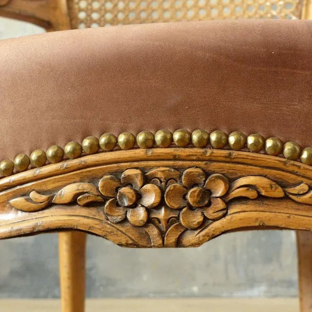 Vintage Carved Armchair, 1950s For Sale - Image 4 of 10