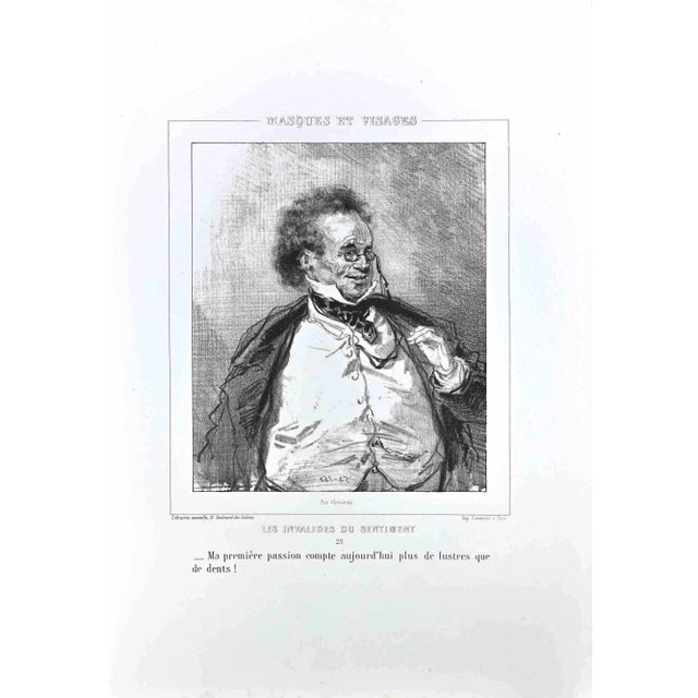 Les Invalides du Sentiment is a lithograph on ivory-colored paper, realized by the French draftsman Paul Gavarni (alias...