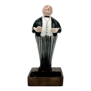Vintage James the Butler Ceramic Card or Cigar Holder