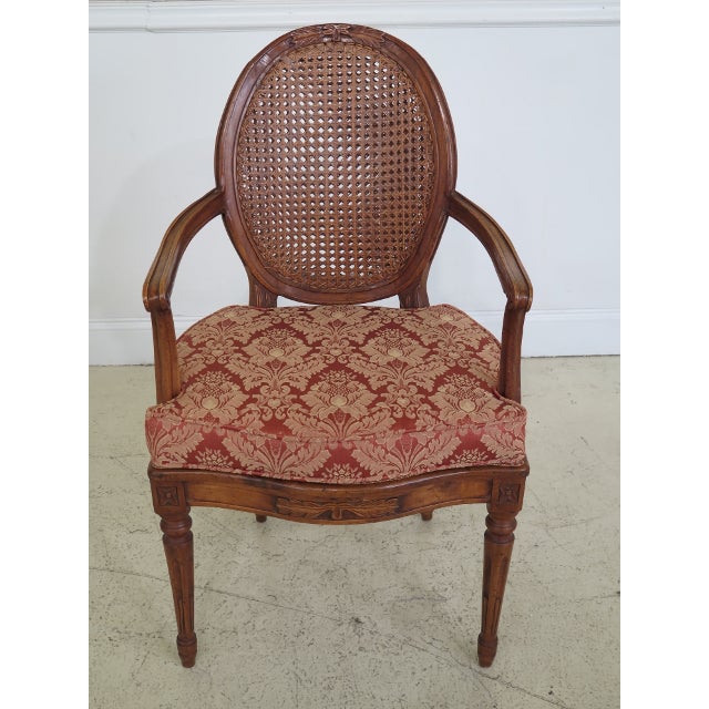 French Louis XV Style Cane Back Arm Chairs a Pair Chairish