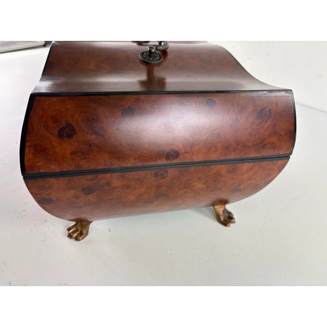 Wood Handsome John Richards, Burled Walnut Dresser Box For Sale - Image 7 of 9