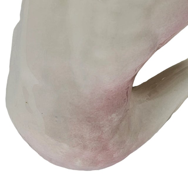 Mid Century Ceramic Swan Wall Pockets Pair Pink Green Planters Wall Art For Sale - Image 10 of 10