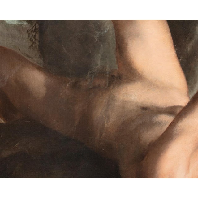 Blue Antonio Zanchi, Prometheus Bound, 1800s, Oil on Canvas, Framed For Sale - Image 8 of 13
