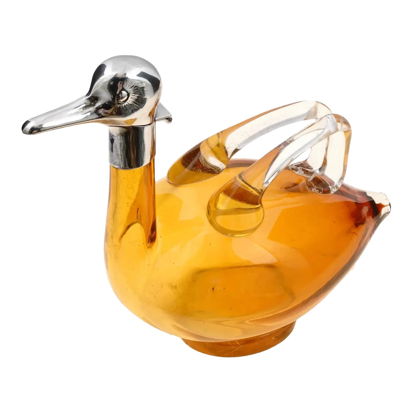 Vintage Austrian Hand Blown Glass Duck Decanter Chairish