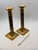 Modern Vintage Neiman Marcus Brass & Copper Column Candlesticks – A Pair For Sale - Image 3 of 6