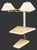 Enrique Garcel Tessellated Bone Lamp Table, mounted with double swing arm lamps. 53" H x 30" W x 29" D. Provenance: From a...