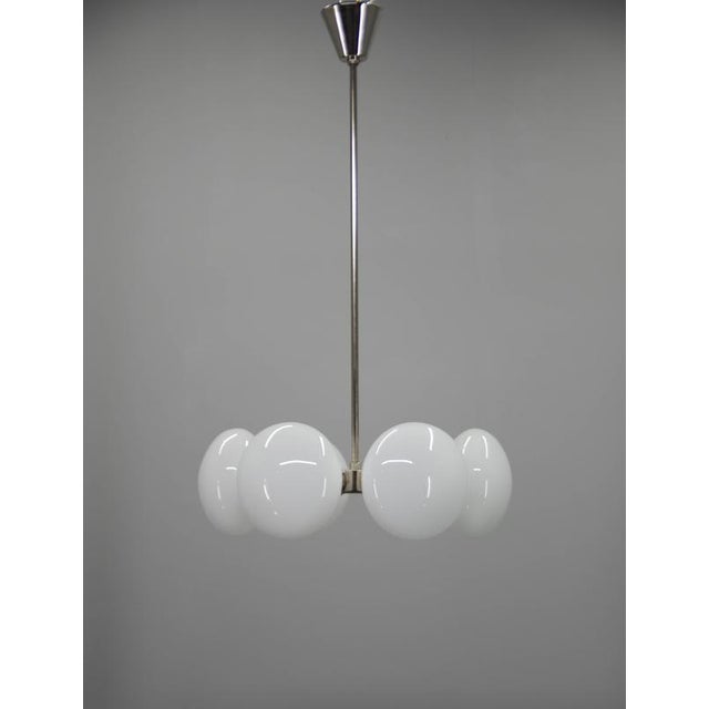 Mid-Century Sputnik Chandelier attributed to Kamenický Šenov, Former Czechoslovakia, 1960s For Sale - Image 10 of 13
