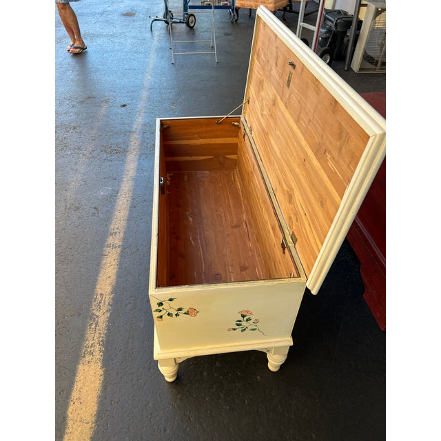 Early 20th Century Cavalier Cedar Chest With a Floral Design Chairish