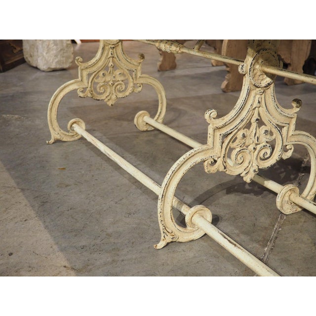 Antique French Painted Cast Iron and Oak Table From Alsace, Circa 1900 For Sale - Image 4 of 18