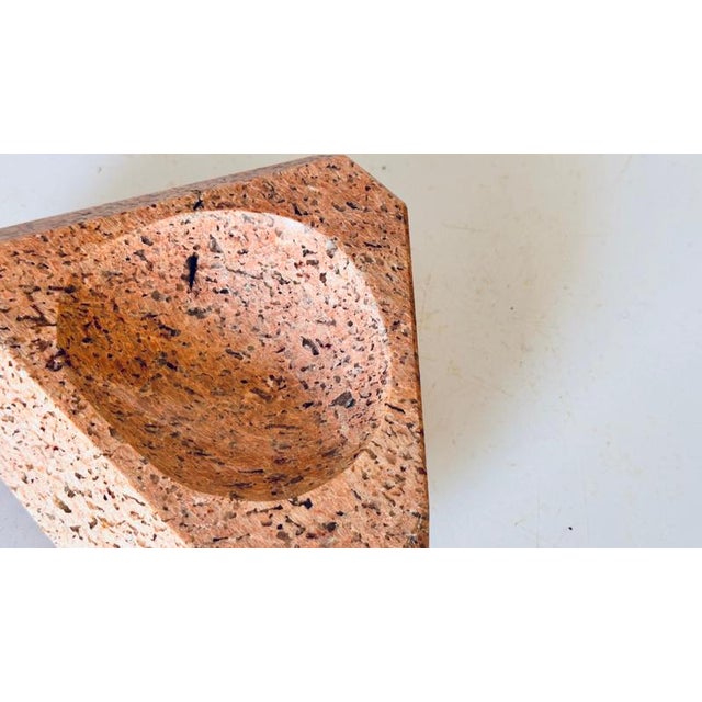 1960s Heavy Art Deco Ashtray in Pink Marble, 1960s For Sale - Image 5 of 14