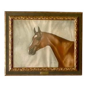 Vintage Realist Original Oil on Paper Painting “Captain Flash” Signed