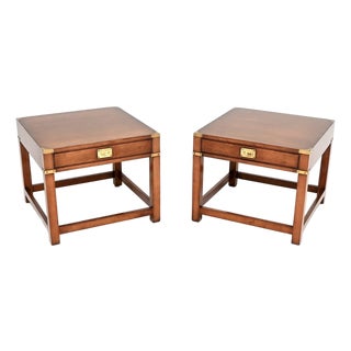 Military Campaign Side Tables, 1950s, Set of 2 For Sale
