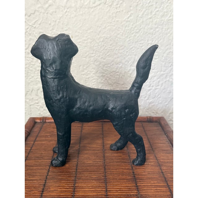 Midcentury Cast Iron Terrier Dog Doorstop For Sale - Image 6 of 9