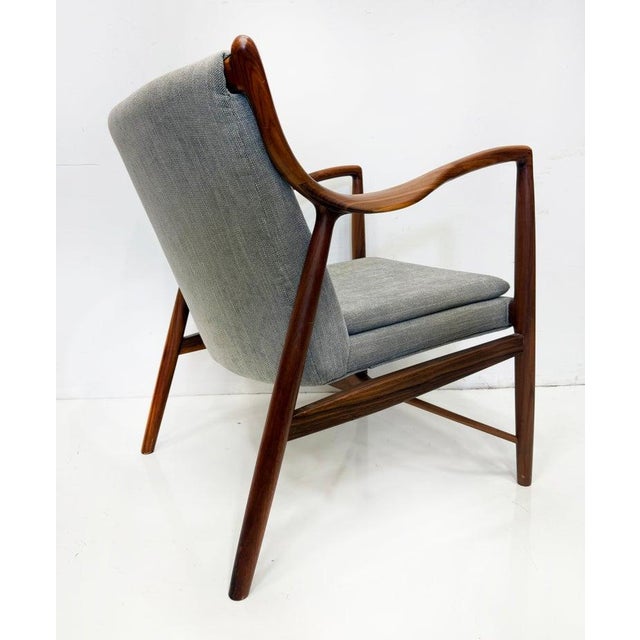 Danish Modern Model 45 Lounge Chair, Finn Juhl Manner, Pair For Sale In Miami - Image 6 of 15