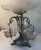 Lovely dramatic centerpiece epergne with crystal bowls.