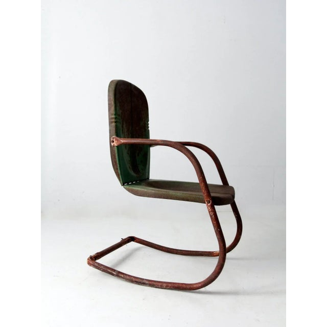 Mid-Century Metal Patio Chair For Sale - Image 10 of 11
