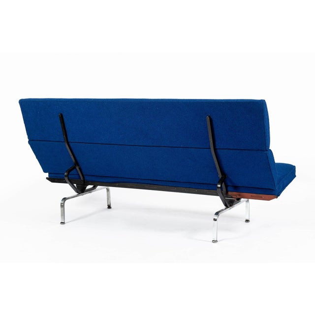 Mid Century Blue Sofa Compact by Eames for Herman Miller 1970s For Sale - Image 10 of 12