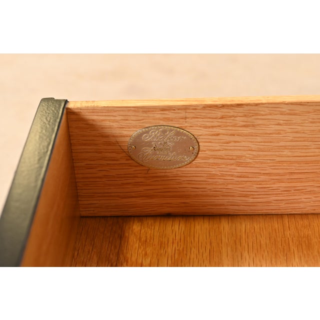 Black Michael Taylor for Baker Far East Collection Black Lacquered Nightstands or End Tables, Newly Refinished For Sale - Image 8 of 12