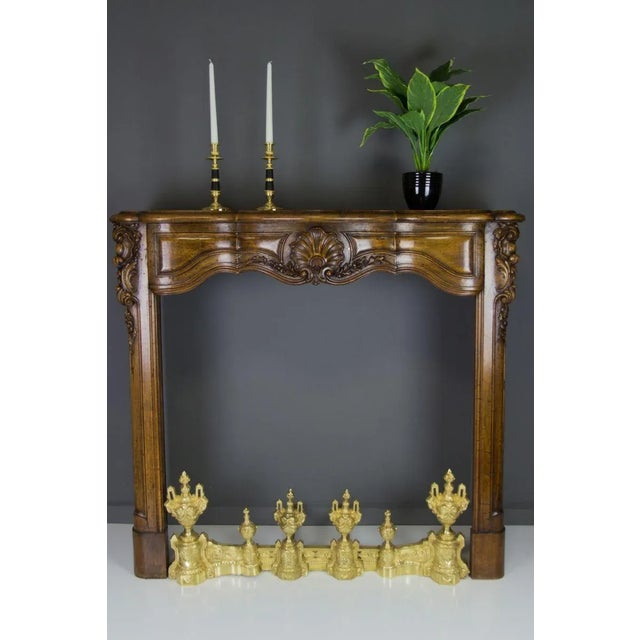 Louis XVI Style Bronze Fireplace Set from Charles Casier, Set of 5 For Sale - Image 4 of 18