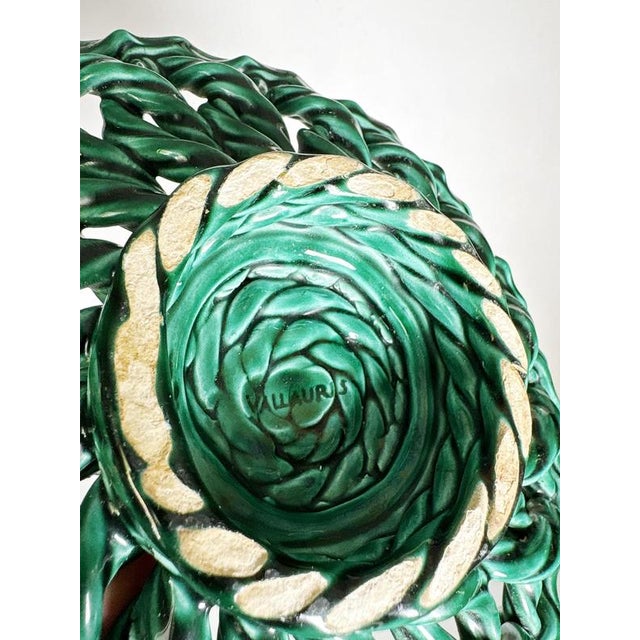 Green Ceramic Fruit Basket, France, 1970 For Sale - Image 9 of 11
