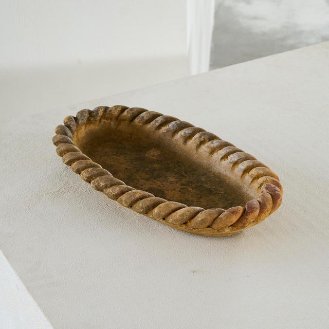 Large Braided Pottery Centerpiece Bowl, 1950s For Sale - Image 12 of 14