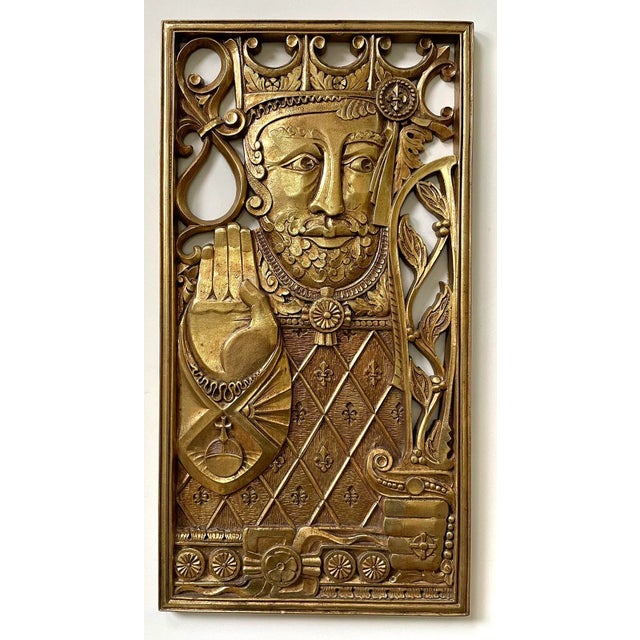 Vintage pair of Syroco Wood King & Queen wall hangings made by the Syracuse Ornamental Company. Both plaques have their...