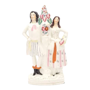 A Young Couple, English Staffordshire, Circa 1870