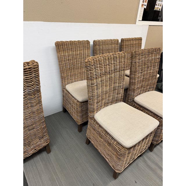 Restoration Hardware Provence High-Back Outdoor Dining Side Chairs, Set of Six For Sale In San Francisco - Image 6 of 14