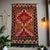 Tribal Hand-Woven Braided Small Rug Vintage Wall Decor Area Rug Kilim - 28″ × 46″ For Sale - Image 3 of 14