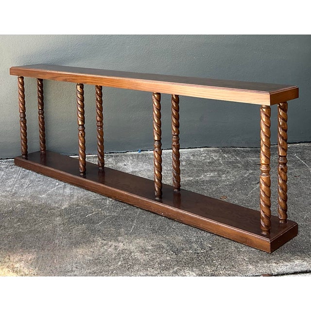 Vintage Carved Barley Twist Console Table For Sale - Image 11 of 12