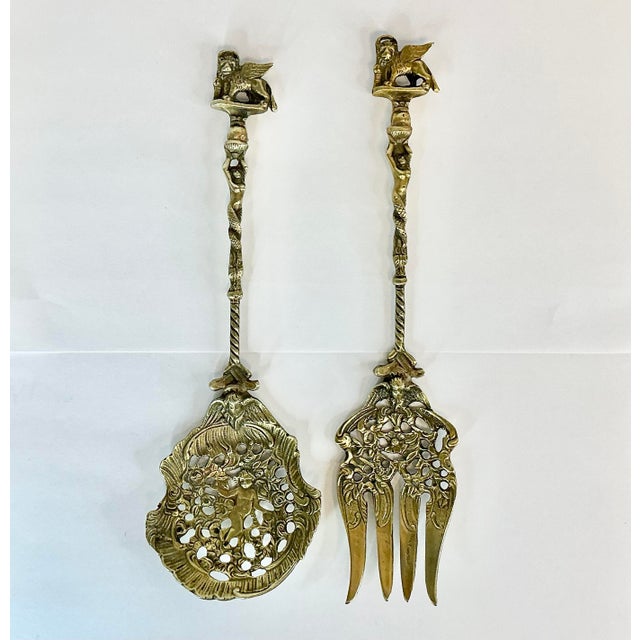 Vintage Home is please to present this set of Fork and Spoon Serving Utilities. This are Italian in the highly ornate...