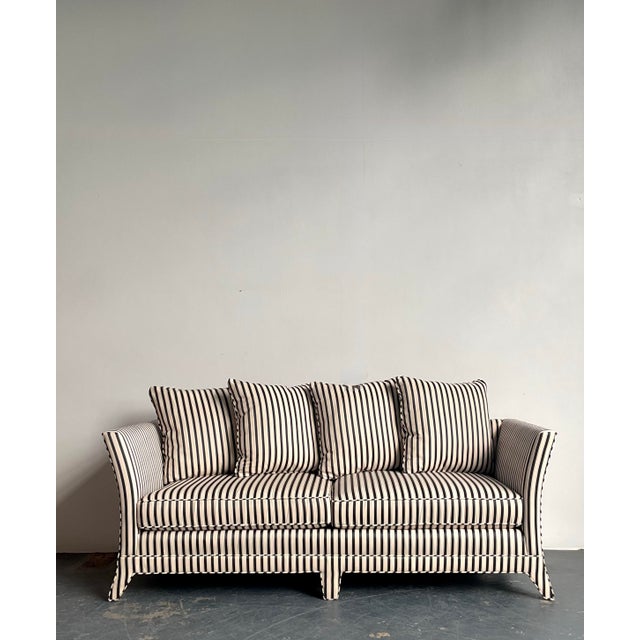 Vintage Boho Striped Sofa For Sale In West Palm - Image 6 of 12