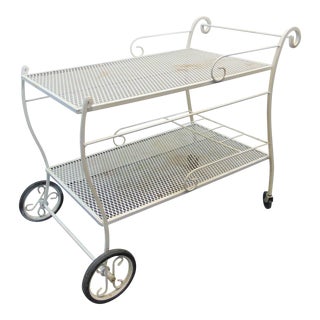 Mid Century Salterini Style Serving Cart For Sale