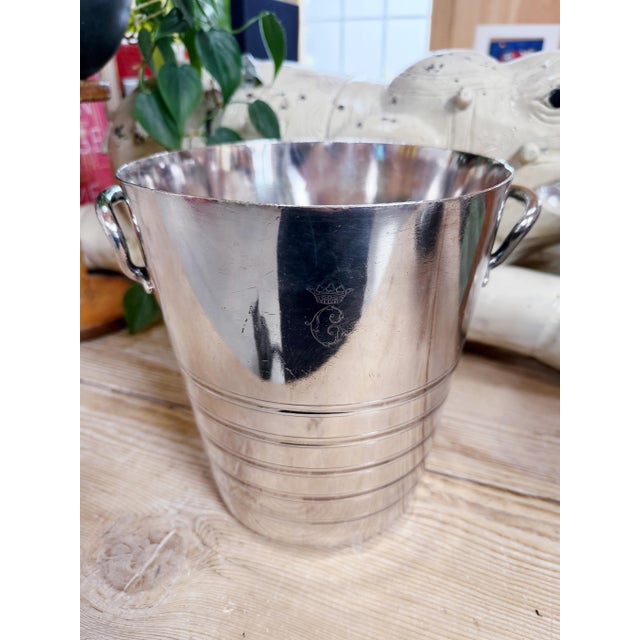 Vintage Silver Champagne Bucket From Hotel De Crillon Paris For Sale - Image 11 of 13