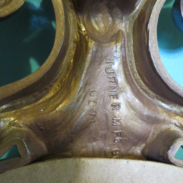 1960s Turner Mfg. Co. Rococo Styled Oval Mirror Fleur De Lis Frame For Sale - Image 11 of 16