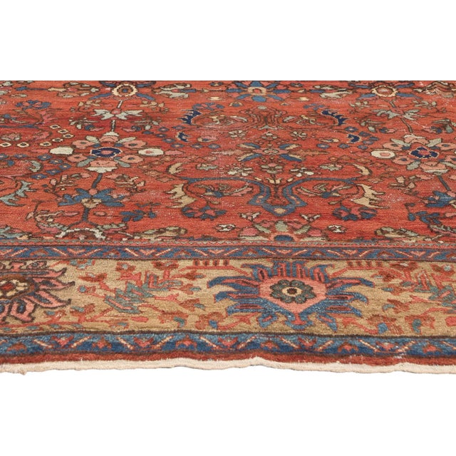 Rustic Antique Persian Mahal Rug - 08'01 X 10'06 For Sale - Image 4 of 10