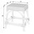 Coastal Robias 18 in. Seat Height Rectangular Rattan Low Dining Stool, White/Navy Stripe/ Natural Rattan Frame For Sale - Image 3 of 7