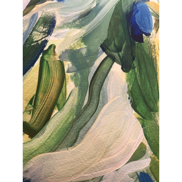 Green "Underworld I" Wide Abstract in Earthy Greens, Mark Frohman For Sale - Image 8 of 8