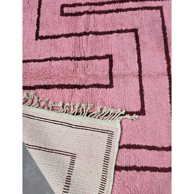 Pink Contemporary Wool Rug - 9.7 X 8 Ft For Sale In Cleveland - Image 6 of 6