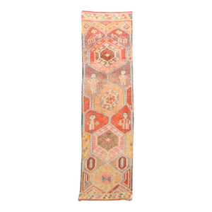 Vintage Zabihi Collection Funky Tribal Turkish Runner